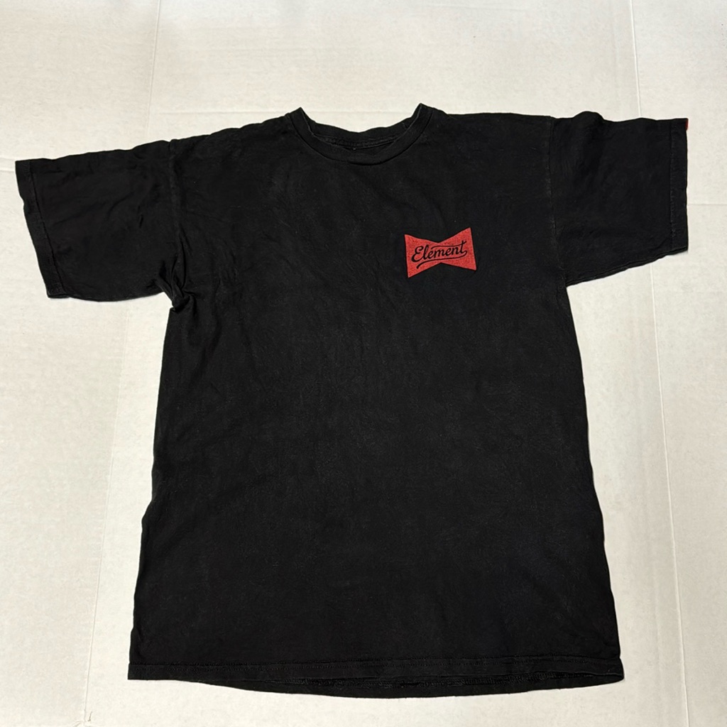 Element Skateboarding Brand TShirt Size Mens Medium In Black PreOwned